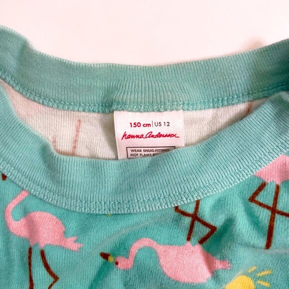 Hanna Andersson Flamingo Pajamas, Size 12 - Picture 3 of 4